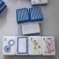 Miss Darling Bowknot American Mahjong Tiles 160 Set Mat Key Wine Glass Flower Design 3 couches Acrylique Finition mate frottée à la main