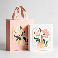 Sac en papier d'art de luxe de haute qualité avec poignée en ruban, emballage de boîte cadeau en carton, boîte à thé haut de gamme, logo personnalisé, image de marque d'entreprise