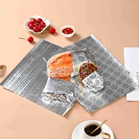 Papier d'emballage pour sandwichs en aluminium enduit cellulaire, résistant à la graisse et à l'eau, pour restaurants