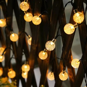 Guirnalda de Luces Solares con Bombillas LED de Cristal en Forma de Globo, Impermeables para Exteriores, Decoración Navideña para Patio y Fiestas - Product Image 4