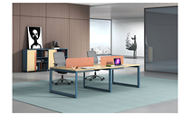 Bureau de travail moderne et durable en fer à une seule place pour ordinateur, modèle QINGSHUAI QS-96, pour bureau à domicile