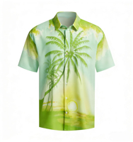Kaos Polos Hawaii Gaya Liburan Warna Cerah Ukuran Besar Bahan Polyester 100% Anti Kusut Sublimasi Gaya Baru