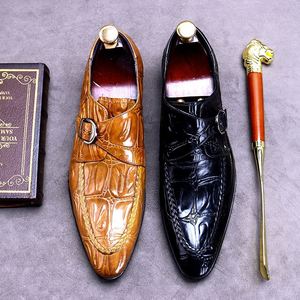 รองเท้าหนังวัวแท้ผู้ชายแบบ Brogue - สไตล์สุภาพบุรุษย้อนยุค, ธุรกิจ, หัวรองเท้าเรียบ, สำหรับการค้าต่างประเทศ - Product Image 3