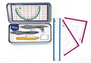 Material Escolar al por Mayor, Juego de Geometría Matemática de 9 Piezas, Juego de Dibujo Especial para Exámenes, Fábrica de Artículos Matemáticos - Product Image 2