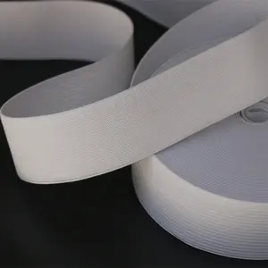 Super High Quality Finishing in Pre-shrinking 20mm to 50mm White Black Crochet Knitted Elastic Band packing festoon layer