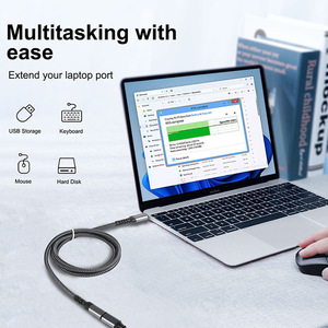 Type <b>C</b> Male To Female 20Gbps <b>USB</b> 3.2 Data Cable 100W Charging 4K Projection <b>Adapter</b> Cable - Product Image 4