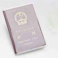 Porte-Passeport PVC Transparent Clair 2022 avec Motif Mat, Étui pour Cartes de Visite et Housse de Protection pour Passeport