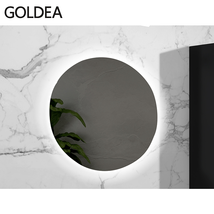 Modern Frameless Round Backlit LED Bathroom Mirror Decorative Bath Wall Mirror