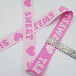 Vente en gros de bandes élastiques tricotées en coton doux de 10mm antidérapantes avec impression textile de maison vêtements sous-vêtements sangle - Product Image 2