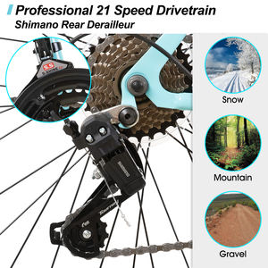 JOYKIE BAMCBASE Vélo de ville <span class=keywords><strong>26</strong></span> <span class=keywords><strong>pouces</strong></span> Fabricant-Blanc 21 vitesses Vélo classique pour femmes Fourche en acier Vélo de montagne bon marché - Product Image 4