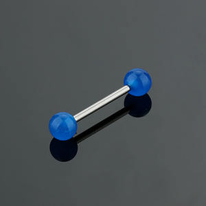 Yicai נירוסטה + צבע ממתק אקרילי צבע לשון לילה פירסינג טבעות פירסינג קלאסי - Product Image 6