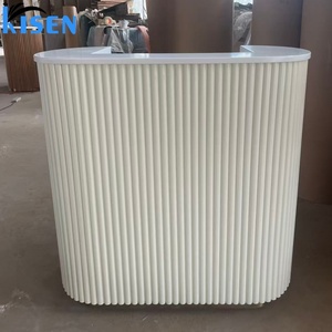 Kisen Nouveau Meilleur Vendeur Comptoir de Réception Personnalisé pour Salon de Beauté, Petite Table de Réception, Comptoir de Réception Circulaire pour Salon de Manucure - Product Image 5