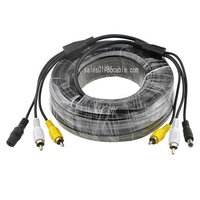Personnalisation BNC DC RCA 3 en 1 extension de caméra cctv câble audio vidéo pour caméra de sécurité cctv