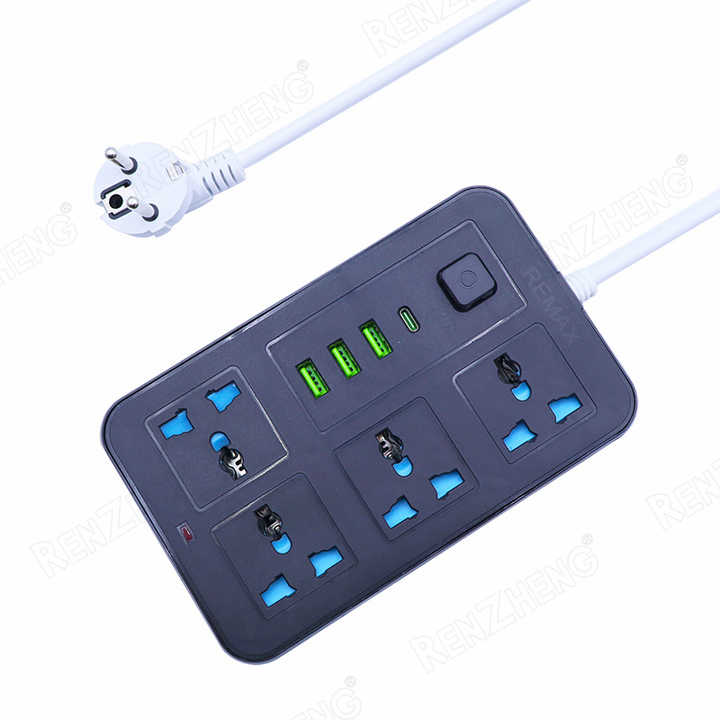 Hot Sell Extention Cord Sockets 4 Outlet Surge Protector Power Strip ...