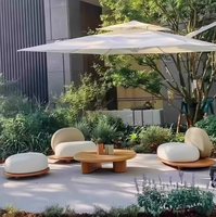 Canapé d'extérieur pour villa, jardin, hôtel, résistant aux intempéries, imperméable et anti-UV, table basse de patio, mobilier de loisirs