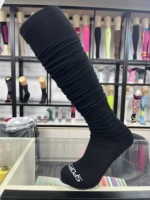 Bas de cuisse épais extra longs pour femmes-Chaussettes chauffantes pour jambes grande taille