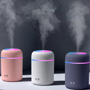 Sáng tạo 300 ml ánh sáng đầy màu sắc không khí phun khuếch tán USB máy tính để bàn nhà xe tạo độ ẩm biểu tượng tùy chỉnh - Product Image 1