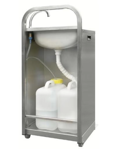 Main de lavage de commande de pédale d'acier inoxydable avec le bassin de main de lavage d'armoire de seau d'eau - Product Image 2