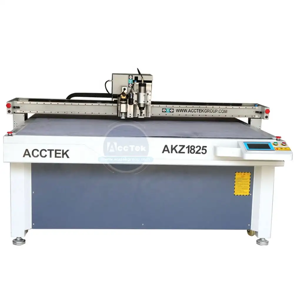 Máquina de corte de faca vibratória acctek cnc, máquina de corte akz1825 para a indústria de vestuário