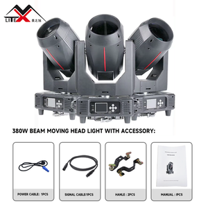 Équipement d'éclairage de scène Pro pour DJ <span class=keywords><strong>Disco</strong></span> 20R 380W Sky Beam Lumière principale mobile avec LED DMX512 Mode de contrôle Luces Lyre - Product Image 2