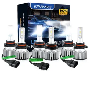 Bevinsee 9005 9006 9145 Led הנורה קומבו ערפל מנורות 60W 6000LM LED פנסים עבור Jeep מפקד 2006-2010