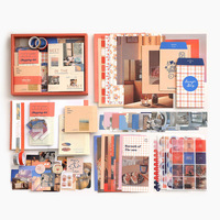Ensemble cadeau de journalisation artistique vintage, kit de papeterie complet avec matériaux décoratifs pour les jeunes créatifs