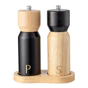 Molinillo de condimentos multiusos de madera maciza y plástico, molinillo de pimienta gruesa, molinillo de sal en polvo, botella, sal marina, herramienta de especias - Product Image 5