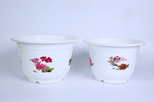 <b>Extra</b> <b>Large</b> Vietnam Manufacturer White <b>Printed</b> Plastic Plant Pot PP Flower Planter <b>Large</b> Capacity Garden Bonsai Container A600 - Product Image 6