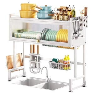 Supporto bacchette di metallo porta piatti Rack accessori da <span class=keywords><strong>cucina</strong></span> tra cui lavello scolapiatti per copertura ribaltabile per controsoffitto in carbonio - Product Image 5