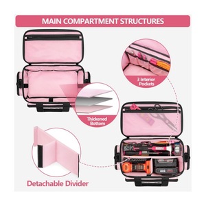 Sac de rangement pour outils de grande taille, durable, pour femmes, avec fond anti-friction, bandoulière et plusieurs poches - Product Image 5