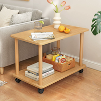 Petite table basse de style moderne pour la maison Table d'appoint de chambre à coucher mobile Support de rangement en bois Fer à repasser pour petits appartements Maisons de location