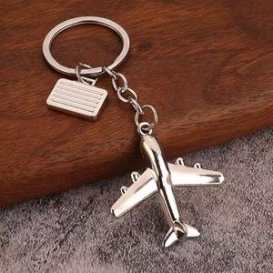 Bán buôn 3D cổ điển kim loại Keychain thời trang hàng không dân dụng Máy bay hoạt hình máy bay mô hình với Carabiner cho các phím hoặc túi - Product Image 4