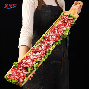 Tagliere in bambù con manico, ecologico, quadrato, per formaggi e salumi, regalo per donna, articolo da cucina, Natale - Product Image 1