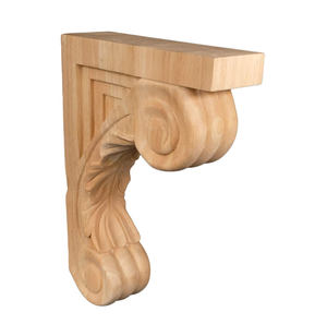 Corbeaux et supports en bois de style moderne du milieu du siècle, bois massif, écologique, hôtel, villa, intérieurs de maison, support GRG - Product Image 2