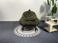 Fauteuil à bascule et de relaxation pour adulte, convertible en lit, pour salon et balcon, fauteuil nid d'abeille, fauteuil de loisirs une place
