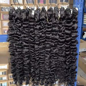 Paquete de <span class=keywords><strong>Cabello</strong></span> Humano Virgen Rizo Birmano y Liso Camboyano al por Mayor, <span class=keywords><strong>Cabello</strong></span> Vietnamita 100% Crudo sin Procesar - Product Image 1