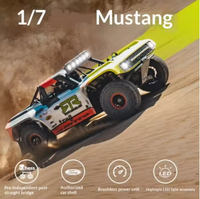 Camioneta RC 1/7 Bronco sin Escobillas de Alta Velocidad 4WD para Carreras de Pista Corta, Metálica, Lista para Usar, Alcance de 200m, Modelo de Hobby para Interiores y Exteriores