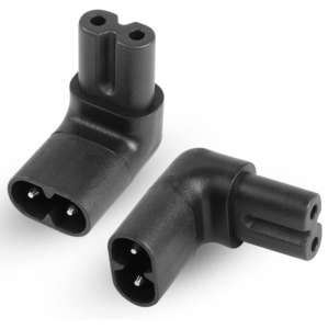 Adaptateur secteur à angle droit IEC320 C7 à C8, adaptateur secteur IEC 320 C7-C8 90 degrés, convertisseur secteur à angle haut-bas mâle vers femelle Figure 8 - Product Image 1
