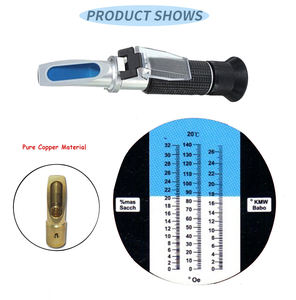 Refratômetro de cobre do álcool para a fabricação home do vinho ou da cerveja 0-140 Oechsle 0-27 KMW 0-32% do refratômetro do vinho do Brix - Product Image 1