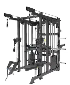 Umet Gym Equipment Multi Functional Smith Machine With Seated Pad With Vertical Leg Press Platform