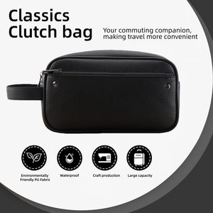 Nuevo Bolso de Mano Ejecutivo para Hombre, de Cuero PU Suave, con Cierre de Cremallera Antirrobo, Gran Capacidad, con Bolsillo para Teléfono y Cartera - Product Image 6