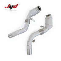 Tuyau d'échappement en acier inoxydable 304 pour BMW M650i M750i G12 G13 4.4T 2017-2020, downpipe avec isolation thermique, performance racing et amélioration de puissance