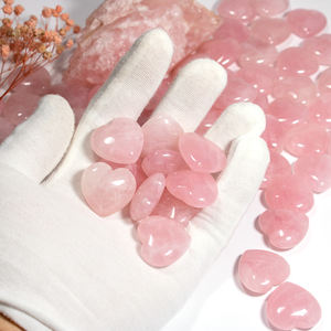 30 мм натуральный розовый кварц сердце исцеляющий Камень Чакра энергетический Кристалл Рейки медитация домашний декор духовный подарок коллекция - Product Image 6