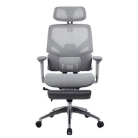 Chaise de bureau exécutive JR RACING au design personnalisé, entièrement en mesh, avec accoudoirs 4D, ergonomique, réglable en hauteur, pour personnes de grande taille, moderne