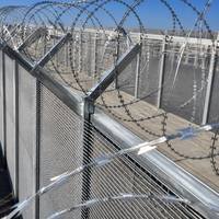 Clôture en treillis métallique de sécurité 358, anti-coupure, anti-escalade, en acier galvanisé, clôture à vue dégagée pour résidences haut de gamme