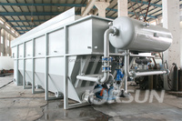 Séparation solide-liquide SDAF (Flotation par air dissous) avec une capacité de 20 m3/h, réservoir de coagulant et de floculant