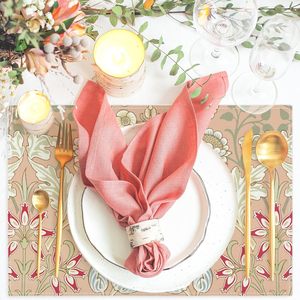 Trend Custom Printed Eco-Friendly Vintage <b>Rectangle</b> MDF Cork Face Paper Luxury Multi-Shaped <b>Placemat</b> Restaurant Decoration - Product Image 4