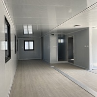 Bureau préfabriqué à faible coût écologique à distance pliable paquet plat 2 chambres à coucher 40ft maison conteneur extensible avec salle de bain cuisine