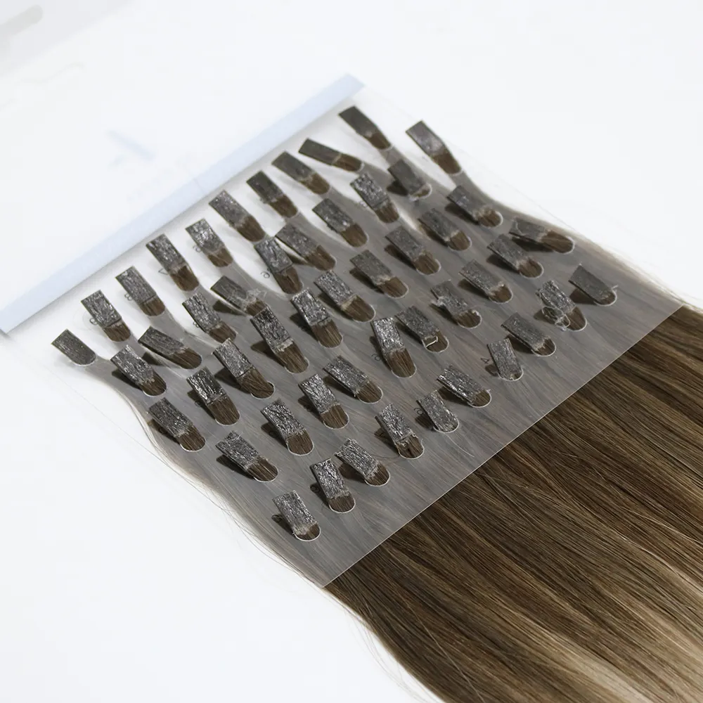 New Trend newest Flat tip hair extension Pre-bonded hair strand soft and thin dark color hair extension