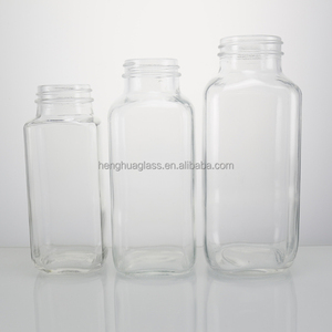 Chai Nước Trái Cây Thủy Tinh Hình Vuông Kiểu Pháp Rỗng 12Oz 350Ml Chai Thủy Tinh Sữa Ủ Lạnh Có Nắp Vặn Bằng Nhựa Màu Đen - Product Image 5